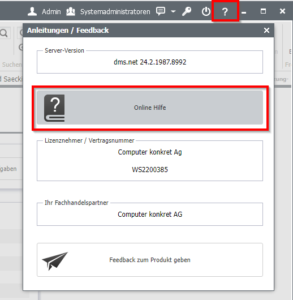 dms.net Hilfe/Dokumentation